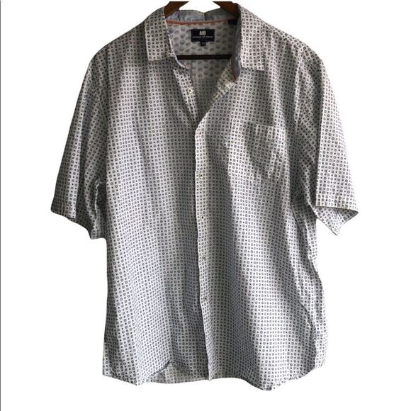 Other - Men's Michael Brandon Printed Short Sleeve Button Down Shirt